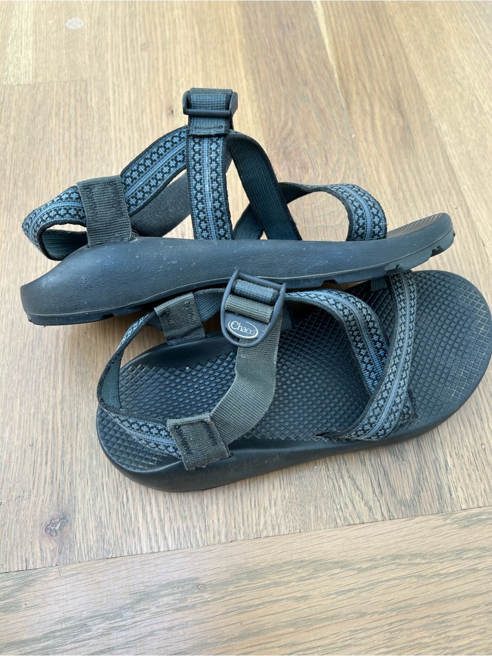Vibram Chaco Z Black & Gray Outdoor Sandals (Assembled in USA)